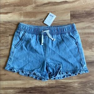Anko girl’s Denim Ruffle Shorts Light Wash
